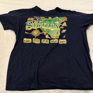 Navy Sicilia Graphic Tee - Short Sleeve